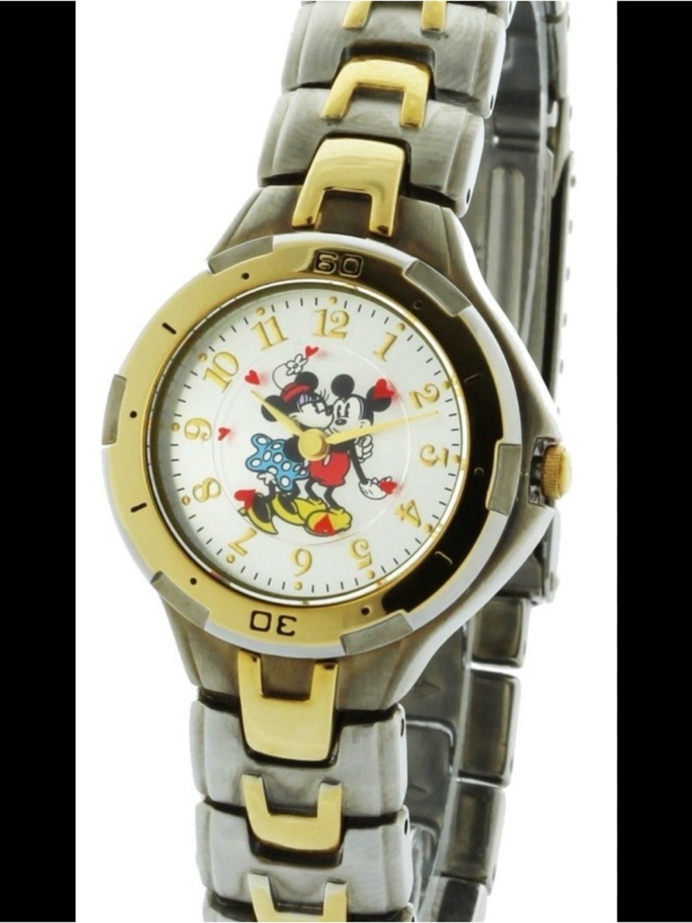 Disney Mickey & Minnie Mouse Love Two-Tone Stainless Steel Watch
